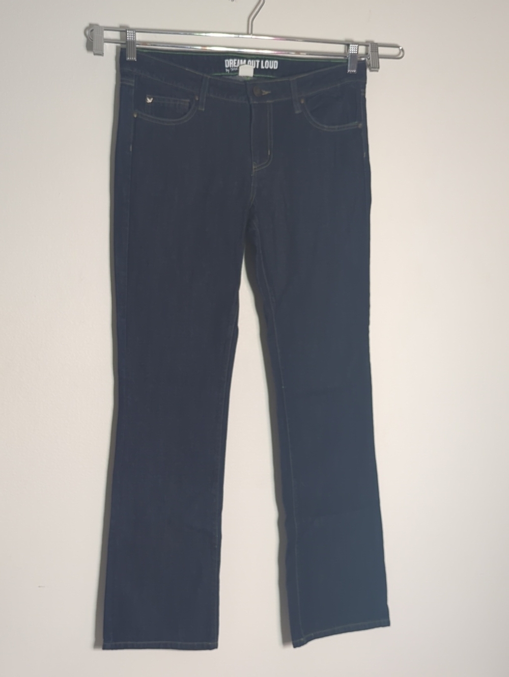 Selena Gomez Womens Juniors Dark Blue Bootcut Jeans Dream Out Loud BTS Size 11